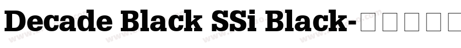 Decade Black SSi Black字体转换